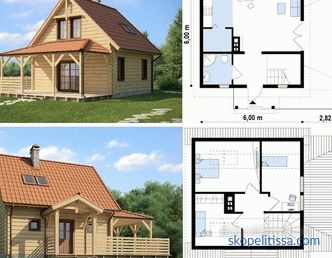 Choisir un projet de maison 6x6 avec une mansarde - les meilleures idées