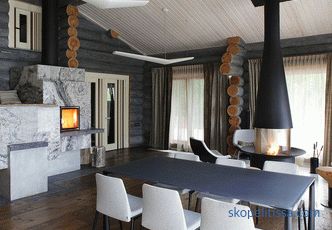 projets et intérieurs de maisons de campagne en bois, design, photo