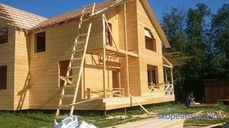Maison de bois avec grenier, maison de campagne en bois avec grenier, planification de la maison de bois avec grenier