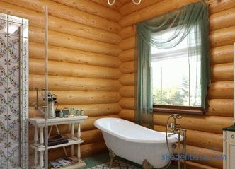 Conception de la salle de bain dans une maison en bois - les règles d'agencement d'un intérieur moderne