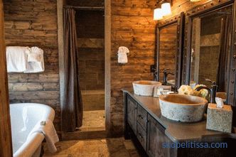 Conception de la salle de bain dans une maison en bois - les règles d'agencement d'un intérieur moderne