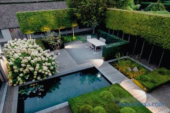 Jardin dans le style du minimalisme, les principes et les idées de la création d'un paysage minimaliste, des solutions photo élégantes