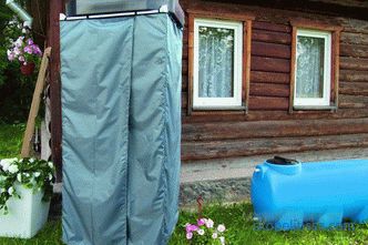 Achetez un bac de douche en plastique avec une douche d’été chauffée pour le jardin: prix à Moscou