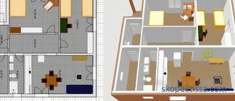 Le projet de la maison 8x10 avec une excellente mise en page, le plan d’une maison à deux étages 10 sur 10
